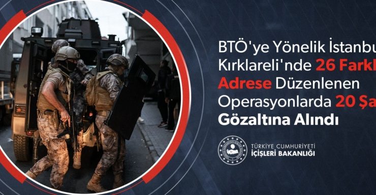 PKK’ya Yönelik 26 Adrese Eş Zamanlı Terör Operasyonu