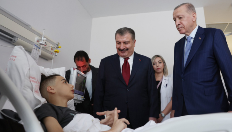 Cumhurbaşkanı Erdoğan Gazzeli hastaları ziyaret etti